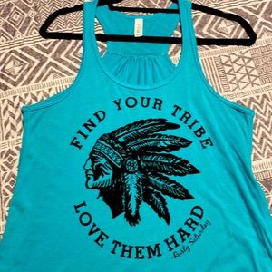 Blue/teal tank top